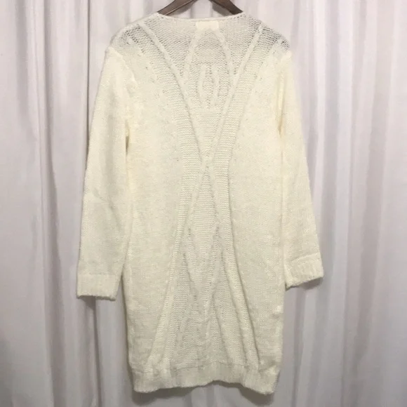 Open Front Long Knit Cardigan Sz M/L - Picture 2 of 8